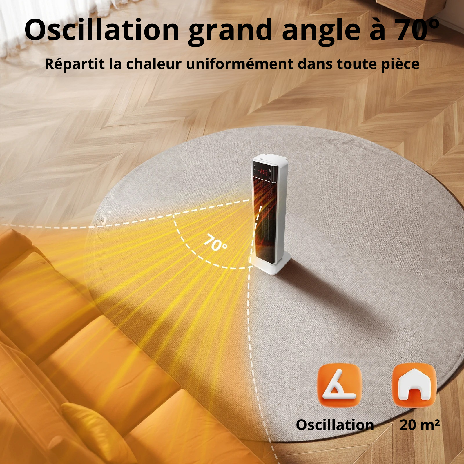 Radiateur Soufflant Économique – Confort, Chaleur Rapide et Télécommande